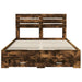 Cadru de pat cu sertar cu headboard cu depozitare Lemn compozit - WALTI WALTI