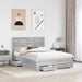 Cadru de pat cu sertar cu headboard cu depozitare Lemn compozit - WALTI WALTI