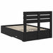 Cadru de pat cu sertar cu headboard cu depozitare Lemn compozit - WALTI WALTI