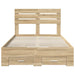 Cadru de pat cu sertar cu headboard cu depozitare Lemn compozit - WALTI WALTI