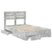 Cadru de pat cu sertar cu headboard cu depozitare Lemn compozit - WALTI WALTI