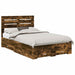 Cadru de pat cu sertar cu headboard cu depozitare Lemn compozit - WALTI WALTI