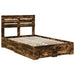 Cadru de pat cu sertar cu headboard cu depozitare Lemn compozit - WALTI WALTI