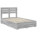 Cadru de pat cu sertar cu headboard cu depozitare Lemn compozit - WALTI WALTI