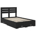 Cadru de pat cu sertar cu headboard cu depozitare Lemn compozit - WALTI WALTI