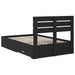 Cadru de pat cu sertar cu headboard cu depozitare Lemn compozit - WALTI WALTI