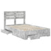 Cadru de pat cu sertar cu headboard cu depozitare Lemn compozit - WALTI WALTI