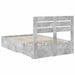 Cadru de pat cu sertar cu headboard cu depozitare Lemn compozit - WALTI WALTI