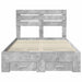 Cadru de pat cu sertar cu headboard cu depozitare Lemn compozit - WALTI WALTI
