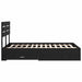 Cadru de pat cu sertar cu headboard cu depozitare Lemn compozit - WALTI WALTI