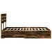 Cadru de pat cu sertar cu headboard cu depozitare Lemn compozit - WALTI WALTI