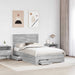 Cadru de pat cu sertar cu headboard cu depozitare Lemn compozit - WALTI WALTI