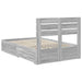 Cadru de pat cu sertar cu headboard cu depozitare Lemn compozit - WALTI WALTI