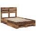 Cadru de pat cu sertar cu headboard cu depozitare Lemn compozit - WALTI WALTI