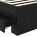 Cadru de pat cu sertar cu headboard cu depozitare Lemn compozit - WALTI WALTI