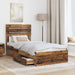Cadru de pat cu sertar cu headboard cu depozitare Lemn compozit - WALTI WALTI