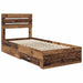 Cadru de pat cu sertar cu headboard cu depozitare Lemn compozit - WALTI WALTI