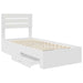 Cadru de pat cu sertar cu headboard cu depozitare Lemn compozit - WALTI WALTI