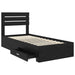 Cadru de pat cu sertar cu headboard cu depozitare Lemn compozit - WALTI WALTI