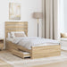 Cadru de pat cu sertar cu headboard cu depozitare Lemn compozit - WALTI WALTI