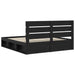Cadru de pat cu headboard Negru 200 x 200 cm Lemn de pin masiv - WALTI WALTI