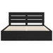 Cadru de pat cu headboard Negru 200 x 200 cm Lemn de pin masiv - WALTI WALTI