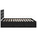 Cadru de pat cu headboard Negru 200 x 200 cm Lemn de pin masiv - WALTI WALTI