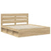 Cadru de pat cu headboard Sonoma 200 x 200 cm Lemn de pin masiv - WALTI WALTI