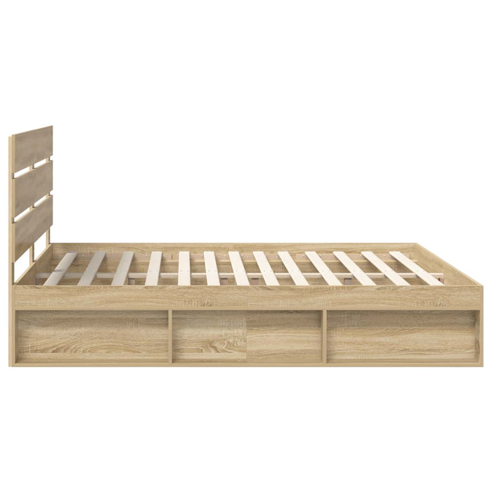 Cadru de pat cu headboard Sonoma 200 x 200 cm Lemn de pin masiv - WALTI WALTI