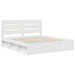 Cadru de pat cu headboard Alb 180 x 200 cm Lemn de pin masiv - WALTI WALTI