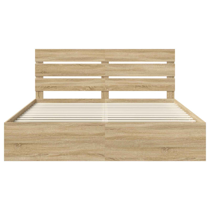 Cadru de pat cu headboard Sonoma 180 x 200 cm Lemn de pin masiv - WALTI WALTI