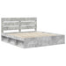 Cadru de pat cu headboard Beton 180 x 200 cm Lemn de pin masiv - WALTI WALTI