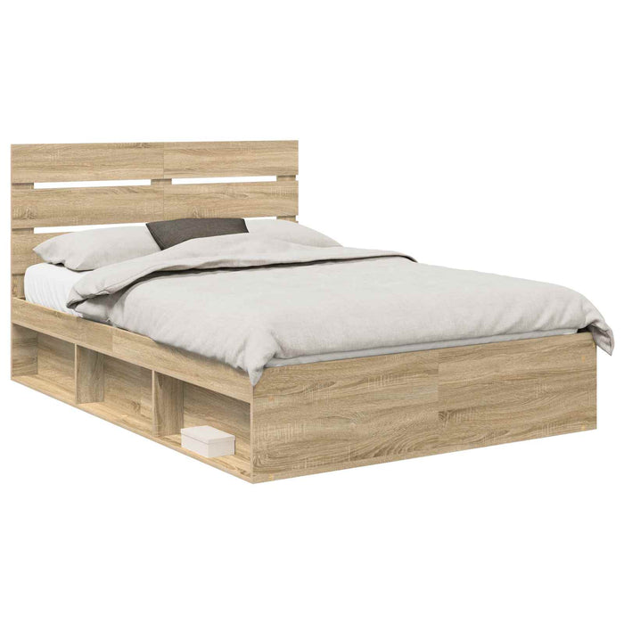 Cadru de pat cu headboard Sonoma 160 x 200 cm Lemn de pin masiv - WALTI WALTI