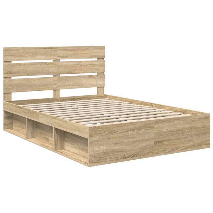 Cadru de pat cu headboard Sonoma 160 x 200 cm Lemn de pin masiv - WALTI WALTI
