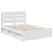 Cadru de pat cu headboard Alb 150 x 200 cm Lemn de pin masiv - WALTI WALTI