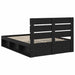 Cadru de pat cu headboard Negru 150 x 200 cm Lemn de pin masiv - WALTI WALTI