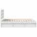 Cadru de pat cu headboard Alb 140 x 200 cm Lemn de pin masiv - WALTI WALTI