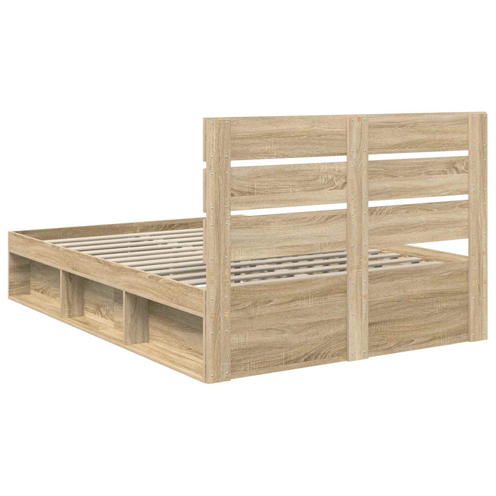 Cadru de pat cu headboard Sonoma 140 x 200 cm Lemn de pin masiv - WALTI WALTI