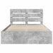 Cadru de pat cu headboard Beton 140 x 200 cm Lemn de pin masiv - WALTI WALTI