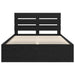 Cadru de pat cu headboard Negru 140 x 190 cm Lemn de pin masiv - WALTI WALTI