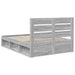 Cadru de pat Gri Sonoma 140 x 190 cm Lemn de pin masiv - WALTI WALTI