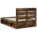 Cadru de pat Stejar fumuriu 135 x 190 cm Lemn de pin masiv - WALTI WALTI