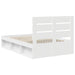 Cadru de pat cu headboard Alb 120 x 200 cm Lemn de pin masiv - WALTI WALTI