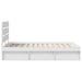 Cadru de pat cu headboard Alb 120 x 200 cm Lemn de pin masiv - WALTI WALTI