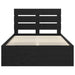 Cadru de pat cu headboard Negru 120 x 200 cm Lemn de pin masiv - WALTI WALTI