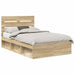 Cadru de pat cu headboard Sonoma 120 x 200 cm Lemn de pin masiv - WALTI WALTI
