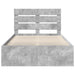 Cadru de pat cu headboard Beton 120 x 200 cm Lemn de pin masiv - WALTI WALTI