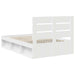 Cadru de pat cu headboard Alb 120 x 190 cm Lemn de pin masiv - WALTI WALTI