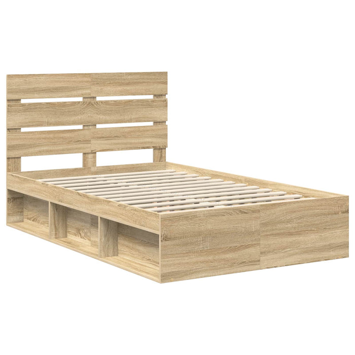 Cadru de pat cu headboard Sonoma 120 x 190 cm Lemn de pin masiv - WALTI WALTI