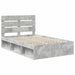 Cadru de pat cu headboard Beton 120 x 190 cm Lemn de pin masiv - WALTI WALTI